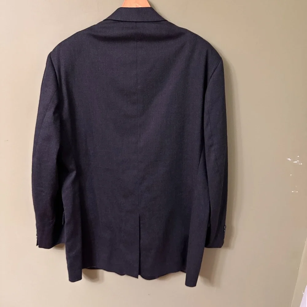 J. Crew Men's 44L‎ Charcoal Wool Lycra Sport Coat Blazer Made in Italy